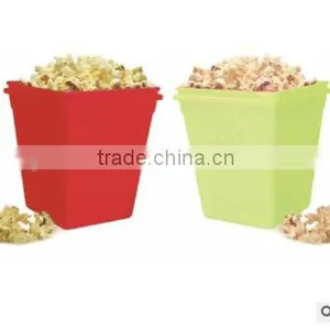2016 New Design Best-quality Popcorn Holder Eco-friendly Microwave Popcorn Maker Bowl Magic Silicone Popcorn Cup With Lids thumbnail-1