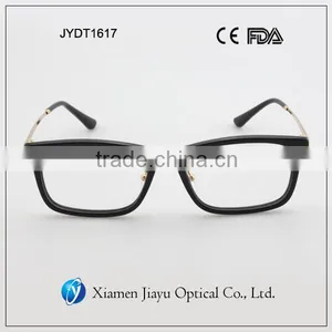 Acetate Rim Gloden Metal Temple Optical Frames thumbnail-3