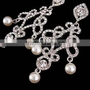 2016 Latest Design Of Pearl Earrings Fashion Design Hanging Earrings Sliver Jewelry thumbnail-2