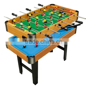 2 in 1 Multiple Function Children's Toys Billiard Table Wooden Football Table Combo Home Game Table thumbnail-1