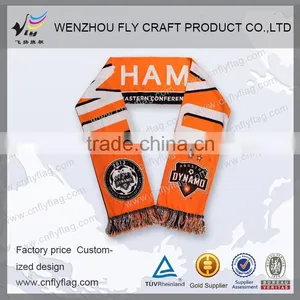 New Design Hotsale Special Fashion Sport Fans Jacuard Knitted Scarf thumbnail-1