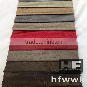 100% Polyester 3D Embossed Fake Super Soft Velvet Fabric for Sofa thumbnail-1