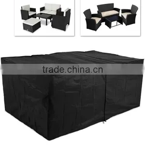 PU Backed Polyester Outdoor Home Garden Waterproof Rectangle Table Cover thumbnail-2