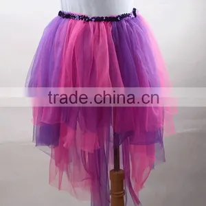 Colorful Tutu Skirt Front Short Back Long Pettiskirt For Women thumbnail-1
