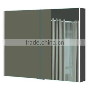 Hotel Bathroom Shaving Cabinet With Illuminated Mirror thumbnail-1