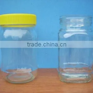 Honey Glass Jar , Glass Storage Jar thumbnail-1