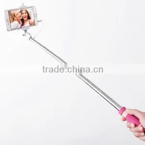 High Quality Extendable Mini Handheld Wired Remote Shutter Selfie Stick Monopod for Cellphone thumbnail-5