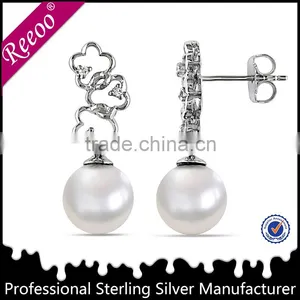 Wholesale 925 Sterling Silver Bridal Pearl Jewelry Set thumbnail-1