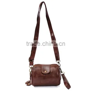 Fashion Women Brown Mini Cute Leather Lady Shoulder Handbag Camera Strap Bag Hot thumbnail-6