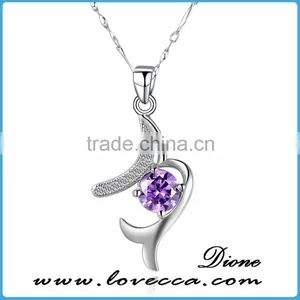 2016 Fashion Heart Shape Silver Pendants Lady Pendant 925 Silver Necklace thumbnail-2