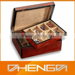 High Quality Customized Made-in-China Multi-layered Cufflink Boxes for Sale(ZDW13-C042) thumbnail-1