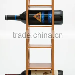 Custom Attractive Design Simple Elegant Storage Bamboo Wooden Stackable Wine Rack Holder Display thumbnail-4