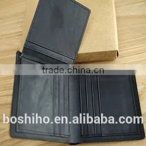 Custom Black Genuine Leather Men's Wallet OEM thumbnail-2