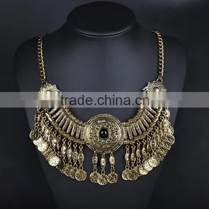 Trendy Vintage Alloy Tassels Coin Necklace thumbnail-1