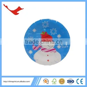005 Decorative Christmas Make Disposable Paper Plate Cheap thumbnail-1