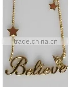 Lettering Necklace, Gold Necklace, Name Necklace, Custom Necklace thumbnail-1