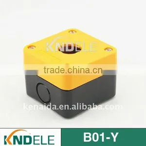 Push Button Station Electrical Control Box One Hole Yellow and Black B01-Y thumbnail-1