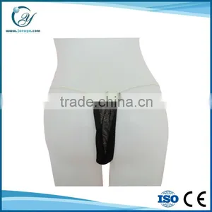 Disposable Plain Black Sexy Men String Tanga thumbnail-1