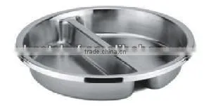 Stainless Steel Divided Round Buffet Insert thumbnail-1