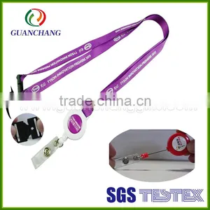 Custom Retractable id Badga Card Holder With Clip Lanyard thumbnail-1