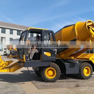 Self Loading and Propelled Concrete Mixer Truck With Pump Diesel Engine Air Conditioner thumbnail-4