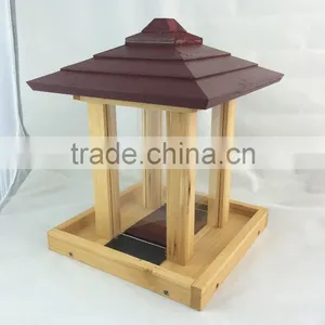 Wooden Bird Feeder in Factory /Gazebo Pet Feeder thumbnail-1