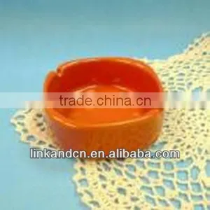 Haonai 2014 Popular Custom Orange Blank Ceramic Cigarette Ashtray thumbnail-1