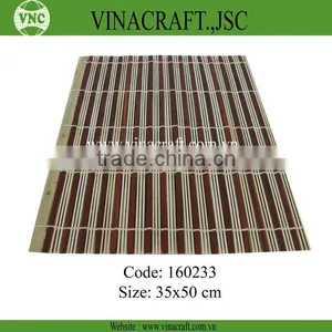Hot-sell Brown Bamboo Sushi Table Mat for Sushi Restaurant thumbnail-1