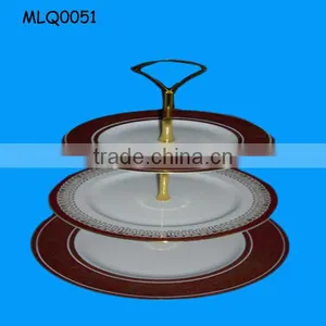 Vintage Mismatched Red Customized 3 Tier Cake Stand thumbnail-1