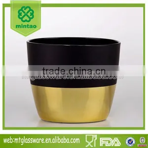 Newest Half Golden Design Glass Vase thumbnail-1