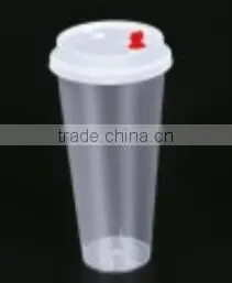 PP Cup Plastic Cup 600ML Transparent Drink Cup Disposable Cup Injection With Lid thumbnail-2
