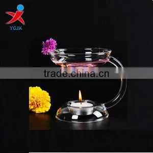 Clear Transparent Glass Candle Holders thumbnail-1