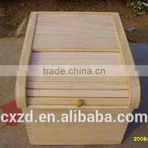 Wood Material Raw Rice Storage Use Wooden Rice Box thumbnail-1