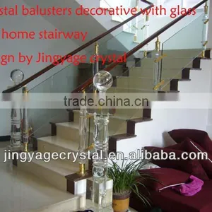 Crystal Stair Balusters With Glass thumbnail-1