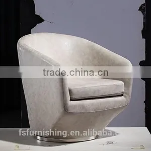 YYA027Factory Customized Swivel Leather Modern Club Chair thumbnail-3