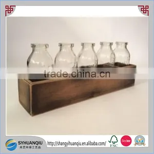 Wedding Bud Vase Party Shot Glass Vintage Wooden Crate thumbnail-1