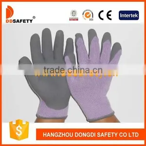 DDsafety Hot Sale 10 Gauge Foam Finished Gray Latex Gloves With CE Safety Gloves thumbnail-1