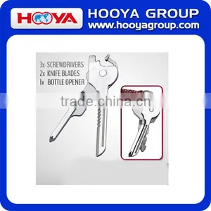 Stainless Steel 6-in-1 Key Ring Multi-Function Key Carry Tool/ Key Knife Tool thumbnail-1