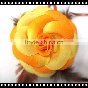 Fashion Feather Rose Flower Hair Accessory thumbnail-1