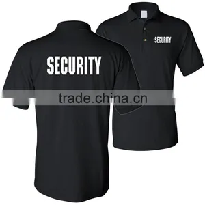 Security Guard Uniform Shirts Silkscreen Sport Polo Tshirt Design Men's Security Guard Uniforms For Sale thumbnail-1