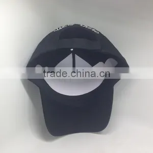 5 Panel Cap With Custom Embroidery Patch Black Hat thumbnail-6
