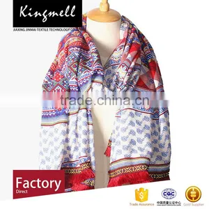 Custom 2017 Digital Printed Very Soft Wholesale Cotton Women Scarf thumbnail-1