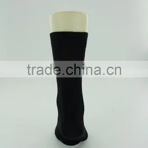 Black Cotton Socks Men Crew Dress Socks thumbnail-3