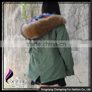 CX-G-P-05G Wholesale Parka Coat Genuine Fox Fur Girls Clothes thumbnail-3