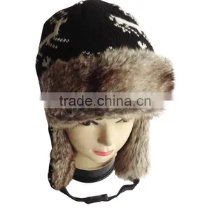 New Winter Warm Soft Double Layer Fashion Knitted Ladies Hats Cheap Majored Factory thumbnail-2