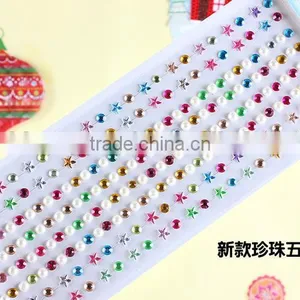 Rhinestone New Products Wholesale Customized Shape Diy Self Adhesive Acrylic Rhinestone Sticker Sheet thumbnail-2