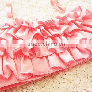 Romantic Purple Swimsuit Two Piece Set Ruffled Bikini Summer Beach Wear thumbnail-4