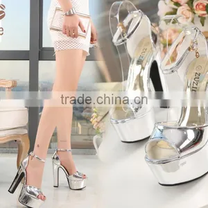 Zm50324b Summer New Style Chunky Heels Ladies Sandal 14cm Women Shoes High Heels thumbnail-5