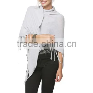 Breathable Plain Pashmina Ladies Wrap Shawl thumbnail-1