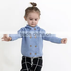 S17680A Wholesale Cotton Knitted Cardigan Girls Sweater Designs for Kids thumbnail-2